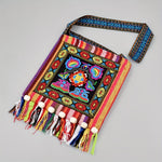 Load image into Gallery viewer, Boho Ethnic Style Embroidered Crossbody Bag with Tassel Decor for Women
