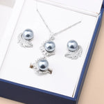 Load image into Gallery viewer, Freshwater Pearl with Beads Jewelry Sets Silver 925 Jewelry Wedding Accessory For Women Earrings/Pendant/Ring/Necklace Gift Set
