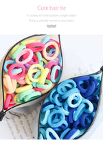 Load image into Gallery viewer, 100pcs Children Elastic Hair Bands Girls Rubber Band For Kids Sweets Scrunchie Hair Ties Clips Headband Baby Hair Accessories
