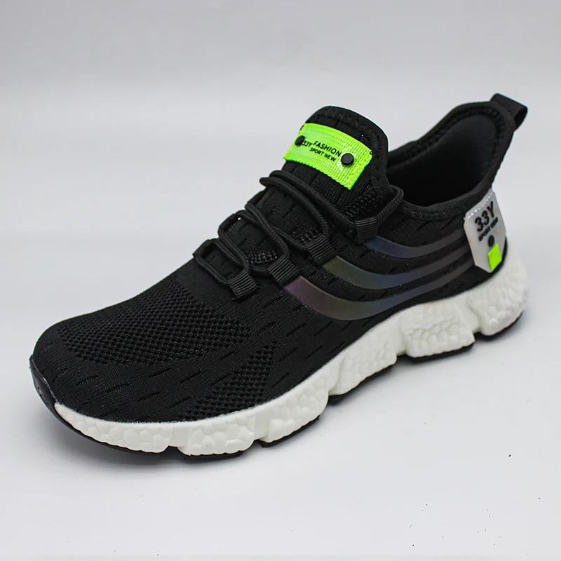 Black White Men's Sneakers Outdoor Breathable Running Shoes For Women Comfortable Classic Casual Shoes