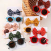 2Pcs/set Kids Summer Round Sunglasses Bows Headband Gift Sets Children Lovely Glasses Protection Hair Accessories for Girls