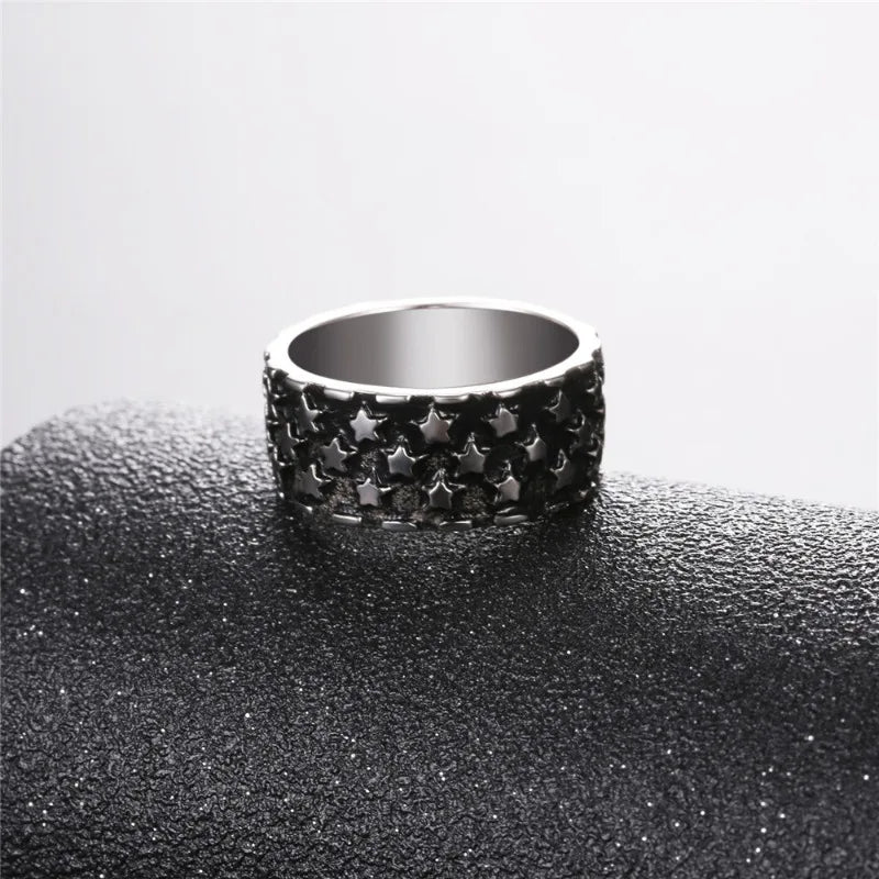 Fashion Stainless Steel Star Ring for Men Women Lovely Cute Daily Jewlery Accessaries Hot Sale Birthday Party Jewlery Gifts