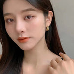 Load image into Gallery viewer, Stainless steel Creative Water Drop earrings Women's new fashion Simple geometry handmade birthday party jewelry gift
