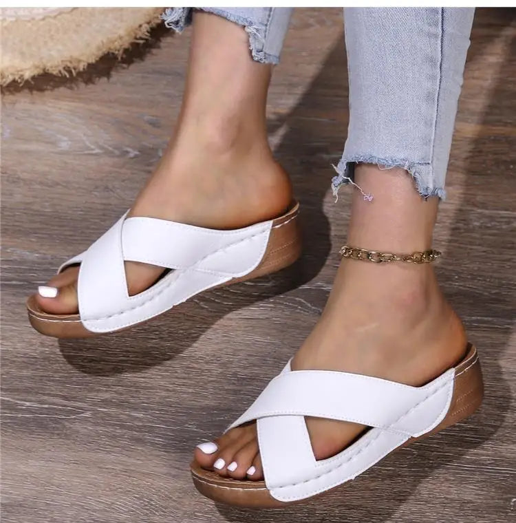 Summer Women Sandals Shoes Retro Walking Shoes Party Ladies Shoes Beach Sandals Woman Soft Female Footwear Women Sandal