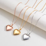 Load image into Gallery viewer, Love Heart Photo Locket Charm Pendant Necklace Stainless Steel Blank Memory DIY Openable Jewelry For Men Women Gifts
