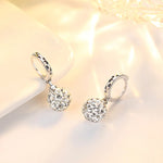 Load image into Gallery viewer, Fanqieliu 925 Silver Needle Lady's Fashion Jewelry New Crystal Zircon Shambhala Beads Drop Earrings FQL23531
