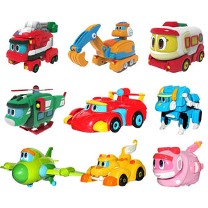 Newest ABS Min Deformation Gogo Dino Explorers REX Transformation Car Airplane Motorboat Crane Gogo Dinosaur Explorers toys