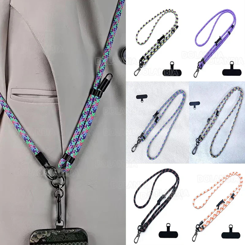 150CM Extendable Mobile phone Lanyard Adjustable Neck Shoulder High-end Strap Men Women's Mountaineering Crossbody Phone Rope