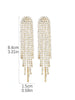 FYUAN Long Tassel Rhinestone Drop Earrings for Women AB Colourful Gold Silver Color Crystal Dangle Earring Party Wedding Jewelry