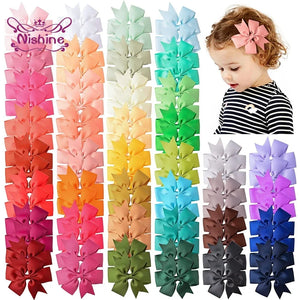 10pcs/lot Baby Girls Hair Bows Hairpins 3.2