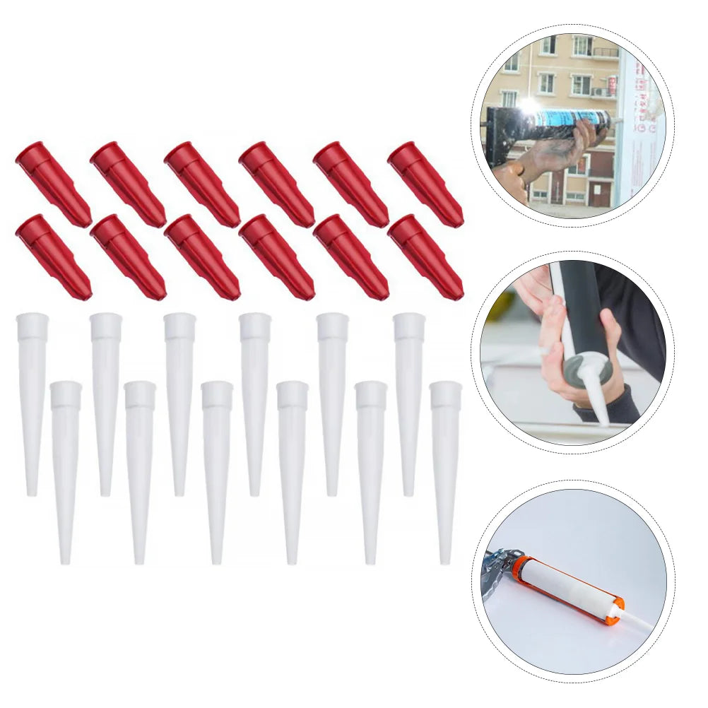 12 Pcs Glue Nozzle Caulk Saver for Preserving Protective Cover Caulking Tube Cap Accessory Contractor Saving Home Tool Sealing