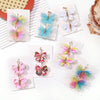 2pcs/set Butterfly Hair Clip Gradient Flocking Hairpins with Gold Color Cute Gauze Headwear Girls Children Hair Accessories Gift