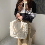 Load image into Gallery viewer, Designer Puffy Shoulder Bag Women Quilted Space Cotton Down Feather Padded Large Capacity Handbag Winter Shopping Tote Purse
