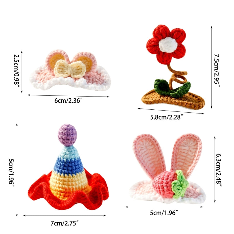Knitted Woolen Baby Barrettes Cartoon Rabbit Little Girls Hairpins Puppy Cat Toddler Hair Clip Kids Grooming Hair Accessories