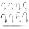 Kitchen Faucet Sprayer Nozzle Pull Out Shower Spray Head G1/2 Tap Accessory Replacement Black Golden Head Aerator Nozzle