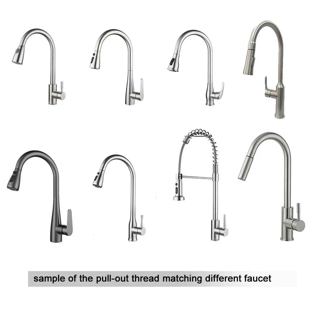 Kitchen Faucet Sprayer Nozzle Pull Out Shower Spray Head G1/2 Tap Accessory Replacement Black Golden Head Aerator Nozzle