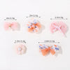 10Pcs Girl Cartoon Hair Band Bow Hair Ties Lovely Colors Flower Ponytail Holder Children Scrunchies Rubber Kids Hair Accessories