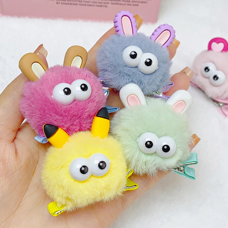 Cute Funny Big Eyes Cartoon Little monster Hair Clip For Girls Lovely Hair Decorate Hairpin Hairgrip Kids Hair Accessories