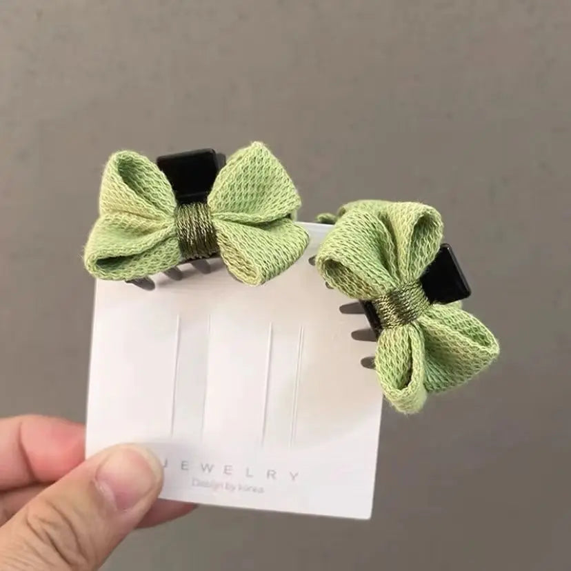2pcs New Korean Cute Mini Bow Hair Clip Claw Clamp Girls Kawaii Hair Claw Clip Headwear Girls Kids Hair Accessorie Hot