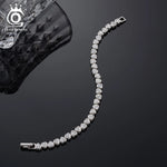 Load image into Gallery viewer, Rinntin Shiny Tennis Bracelet 925 Sterling Silver 4.0mm Bezel Setting Heart Cut CZ for Women Luxury Chain Bracelet Jewelry SB165
