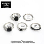 Load image into Gallery viewer, Retro Black Crystal Stone Ring Set For Women Vintage Geometric Knuckle Joint Ring Female Fashion Party Jewelry Accessories
