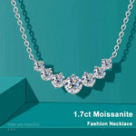 Load image into Gallery viewer, D VVS1 Moissanite Necklace for Woman Wedding Fine Jewelry with Certificates 925 Sterling Sliver Plated 18k White Gold Necklace
