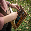 Retro Nostalgic Writers Wood Box Bags Women's Wood Messenger Bags Outdoor Sketch Bags Tool Storage with Lid Souvenir Box Bags