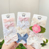 4Pcs/Set Sweet Lace Printed Bowknot Hair Clips For Cute Girls Handmade Hairpin Boutique Barrettes Headwear Kids Hair Accessories