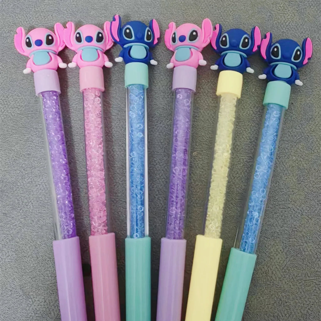 1/4pcs Disney Stirch Diamond pens cartoon stitch Kids Toy press gel pen black stationery supplies student school supplies gift