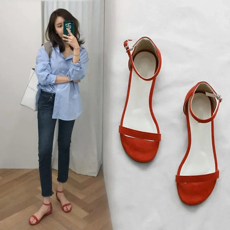 New Large Size Women's Shoes Fashion Outdoor Low Heel Flat Bottomed Casual Beach Sandals for Women Zapatos De Mujer