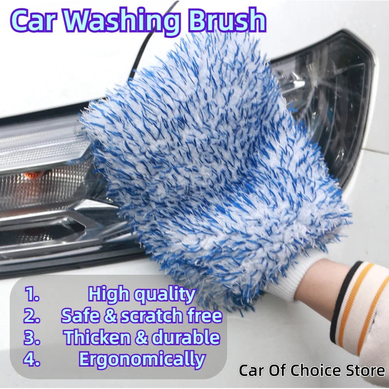 Car Wash Super Brush Microfiber Premium Wheels Brush Non-Slip Soft Handle Cleaning Car Wheel Spokes Car Accessories Detailing