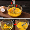 Kitchen Stainless Steel Whisk Hand Pressure Semi-automatic Egg Beater Self Turning Cream Mixer Baking Accessories