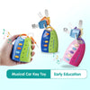 Musical Car Key Toy Baby Anti Theft Lock Car Smart Remote Toys with Sound Lights Pretend Play Music Educational Toys for Kids