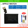 100% New Original Replace Battery For Apple Watch Series 1 2 3 Bateria IWatch S1 S2 S3 GPS LTE 38mm 42 mm Batteries +Free Tools