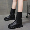 Winter New Women Casual Boots Fashion Warm Boots Top Quality Pu Leather Platform Military Boots Size 35-43 Women