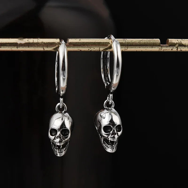 Halloween Skeleton Earrings Vintage Goth Punk Skull Earring for Women Man Fashion Jewelry Gifts