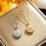 Load image into Gallery viewer, Rotatable Sunflower Necklaces For Women 2024 Fashion Jewelry Accessories Chain Choker
