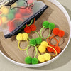 6/12Pcs Colorful Double Plush Ball Elastic Hair Bands for Kids Girls Hair Ropes Ties Ponytail Headwear Children Hair Accessories