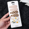 6/10Pcs Fashion Print Hairclips with Paper Jam Girl Waterdrop Broken Hair BB Clip Handmade Hairpin Headwear Kid Hair Accessories