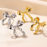 Load image into Gallery viewer, Butterfly Earring Bow Aretes Stainless Steel Earrings For Women Spring Coil Twisted Earring Brincos Christmas Party Jewelry
