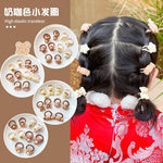 Load image into Gallery viewer, 10PCS New Girls Cartoon Aniamls Flowers Small Elastic Hair Bands Children Cute Lovely Hair Tie Rubber Bands Kid Hair Accessories
