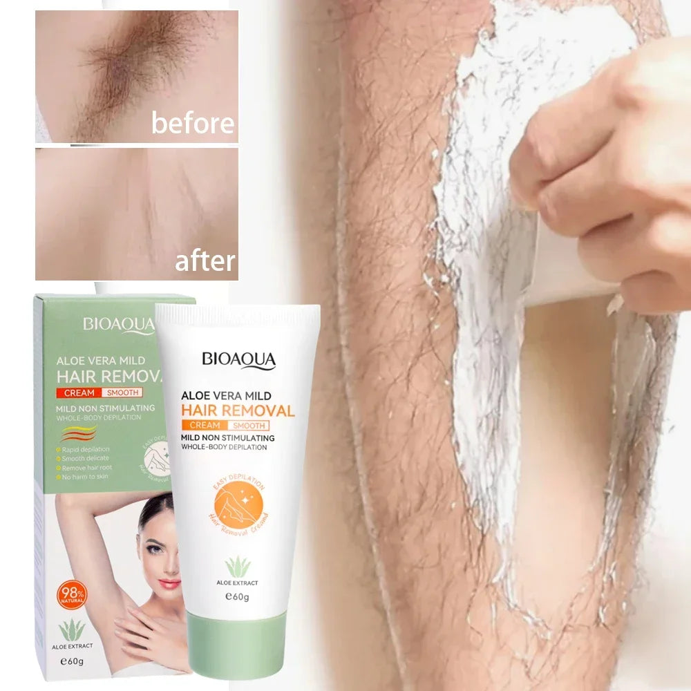 Aloe Vera Fast Hair Removal Cream Semi-permanent Effective Hair Growth Care Beauty Health Whole Body Painless Hair Removal