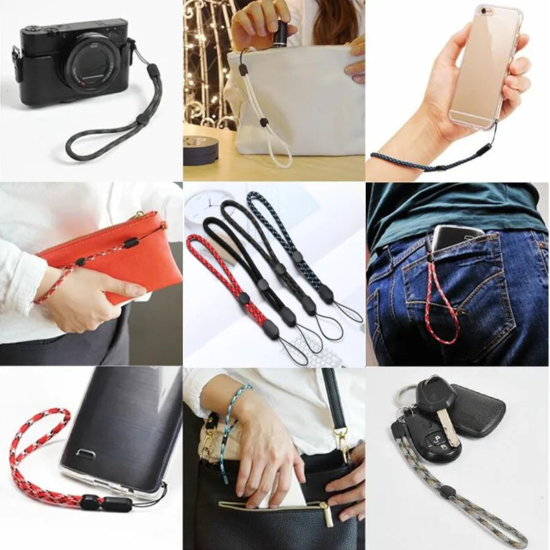 10Pcs Wrist Lanyard Hand Straps , 7.5" Adjustable Wrist Rope for Electronic Accessories Phone Cases Camera Keychain String