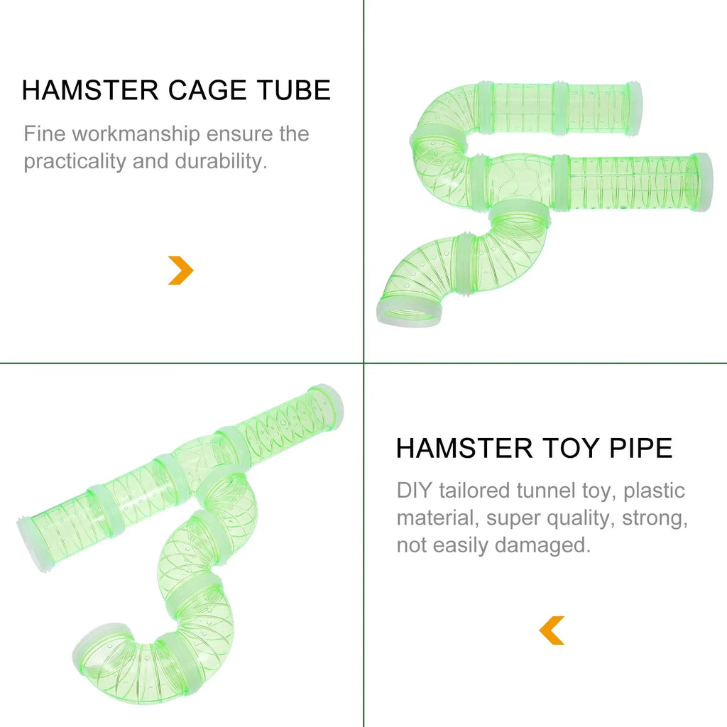 Hamster Accessories Cage Tunnel Plaything Pet Little Adventure Plastic Tube DIY Labyrinth Toy Pipes