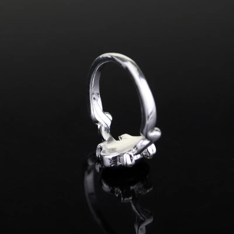 The vampire diaries crystal cat's eye rhinestone ring exquisite jewelry