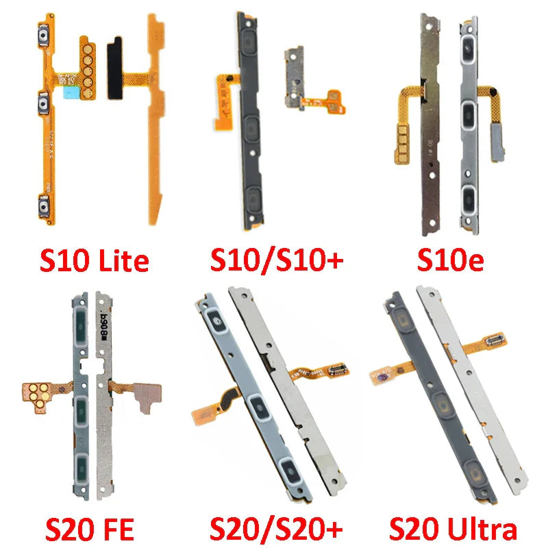 For Samsung Galaxy S10 Lite S10e S20 Plus Ultra Phone New Power Volume On Off Button Internal Flex Cable Parts