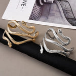 Load image into Gallery viewer, Fashion Chic Egypt Cleopatra Swirl Snake Butterfly Leaf Arm Cuff Armlet Armband Open Cuff Bangle Bracelet for Women Gift
