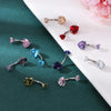 1PC Steel Belly Button Rings Crystal Piercing Navel Heart Style Navel Piercing Earring Belly Piercing Sexy Body Jewelry Ombligo