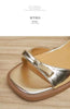 2024 Summer New PU Leather Women's Flat Sandals Casual Strap Open Toe Bow Women's Shoes Casual Sandals