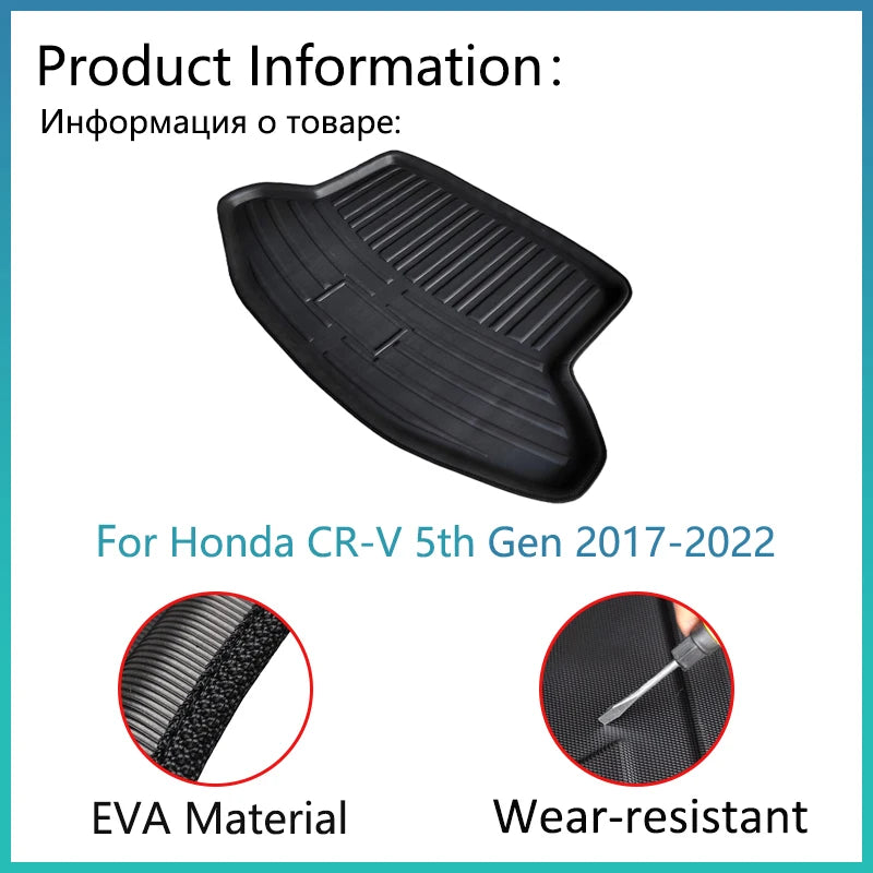 For Honda CR-V CRV CR V 2017 2018 2019 2020 2021 2022 Car Accessorie EVA Trunk Mat Floor Tray Liner Cargo Boot Carpet Waterproof